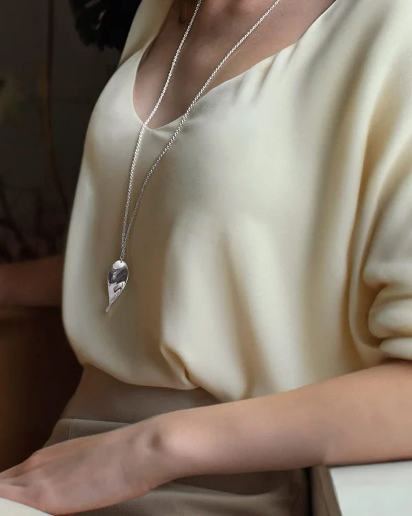 Aqua necklace silver