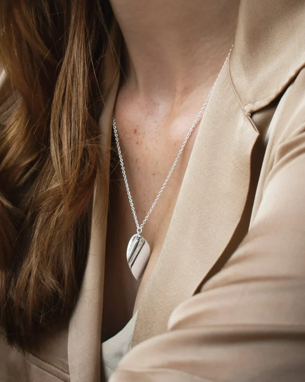 Aqua single necklace silver