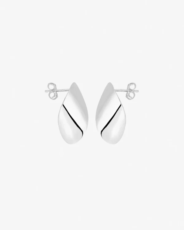 Aqua small studs silver