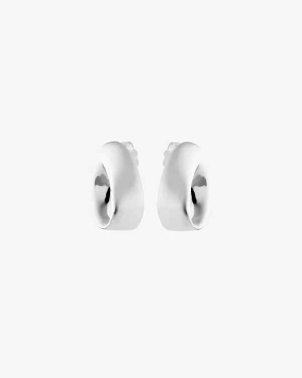 Aqua swirl small studs silver