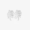 Autumn Leaf drop studs silver