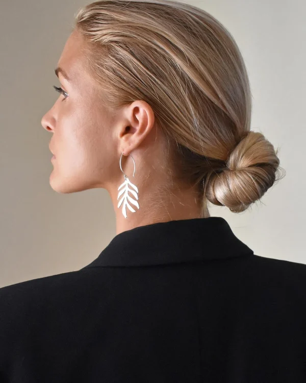 Autumn Leaf earrings silver
