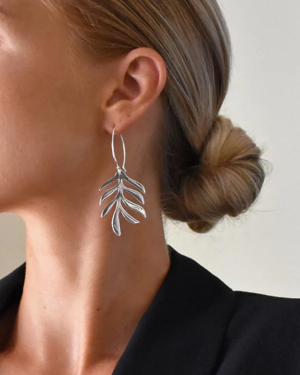 Autumn Leaf earrings silver