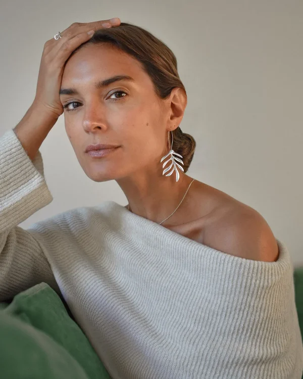 Autumn Leaf earrings silver