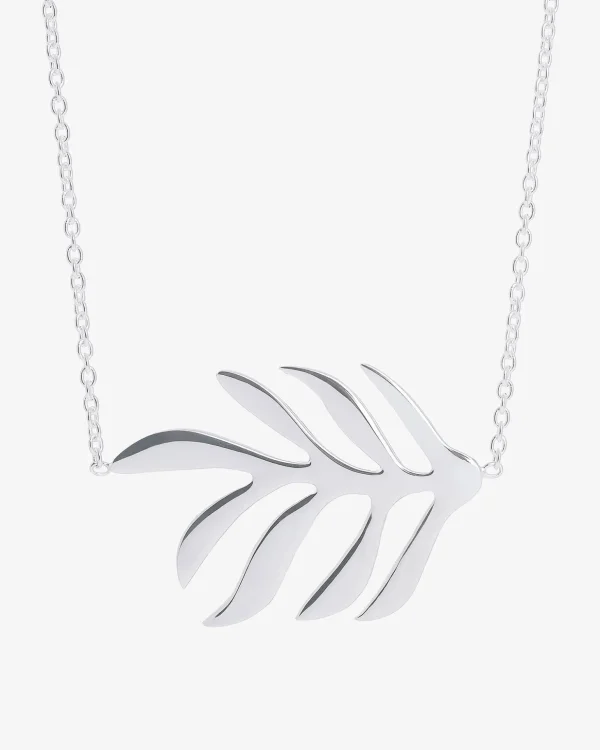 Autumn Leaf necklace silver