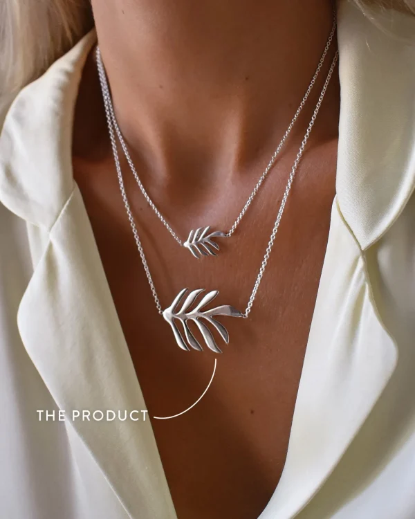 Autumn Leaf necklace silver