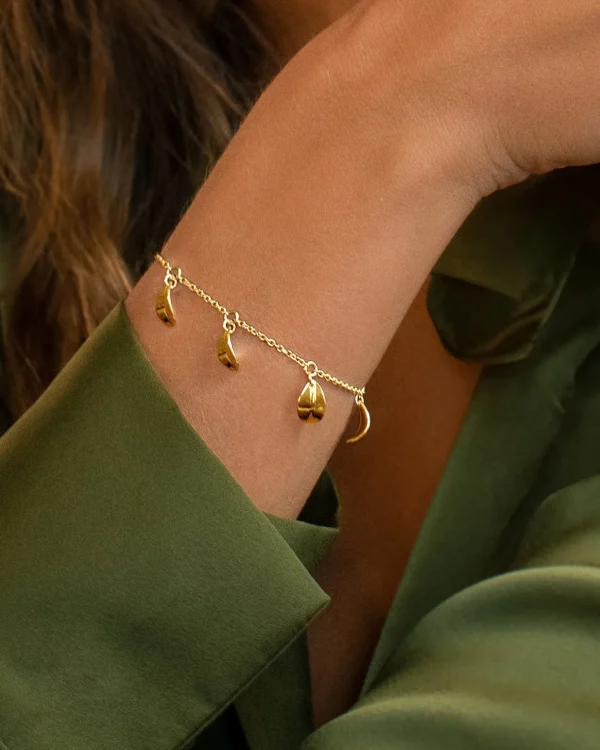 Botanica drop full bracelet gold