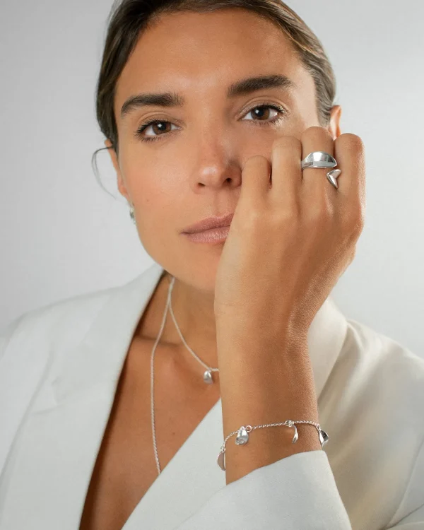 Botanica drop full bracelet silver