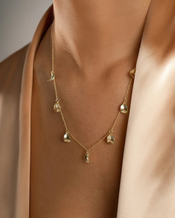 Botanica drop full necklace gold