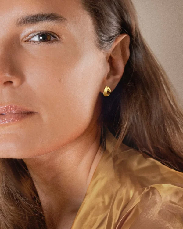 Botanica drop studs gold