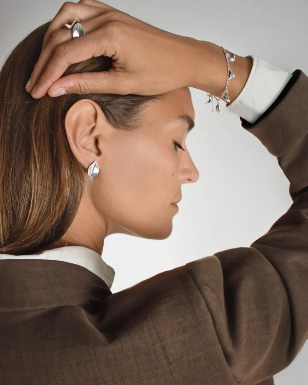 Botanica studs silver
