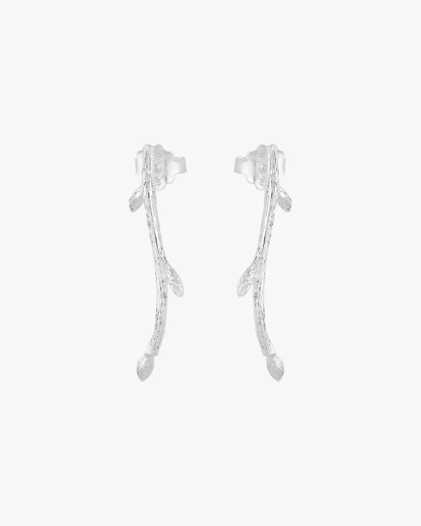 Branch earrings silver
