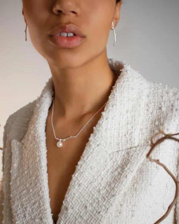 Branch earrings silver