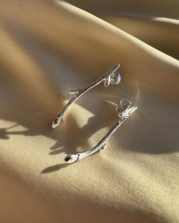 Branch earrings silver