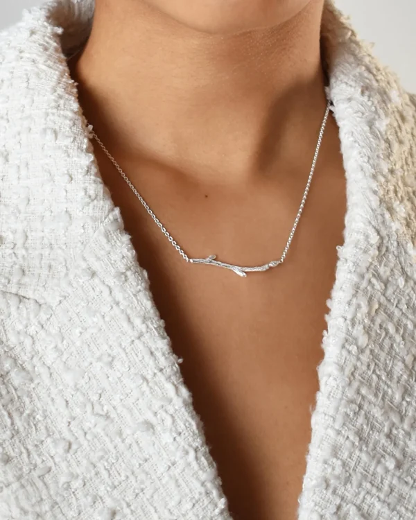 Branch necklace silver