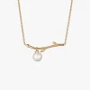 Branch pearl necklace gold
