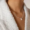 Branch pearl necklace silver