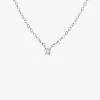 Diamond Sky drop necklace silver