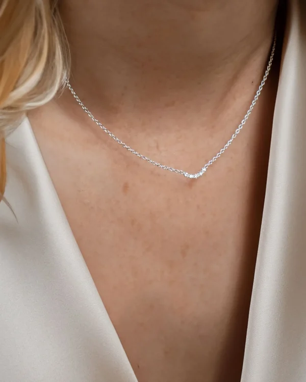 Diamond Sky fall necklace silver
