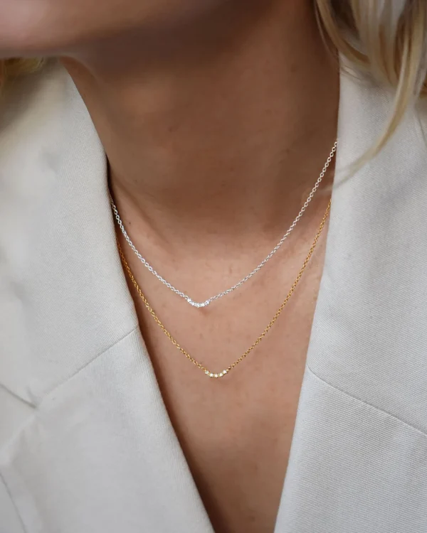 Diamond Sky fall necklace silver