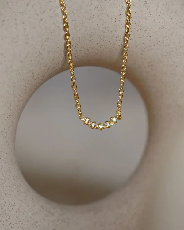 Diamond Sky fall necklace gold