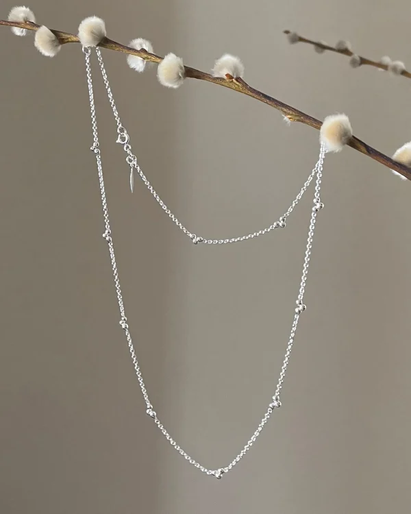 Drops full necklace silver