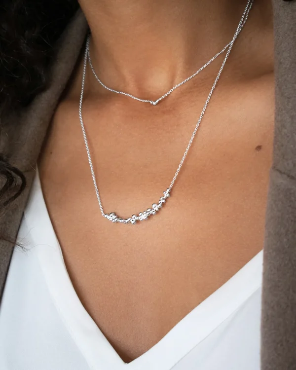 Drops grande necklace silver