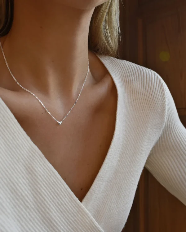 Drops necklace silver