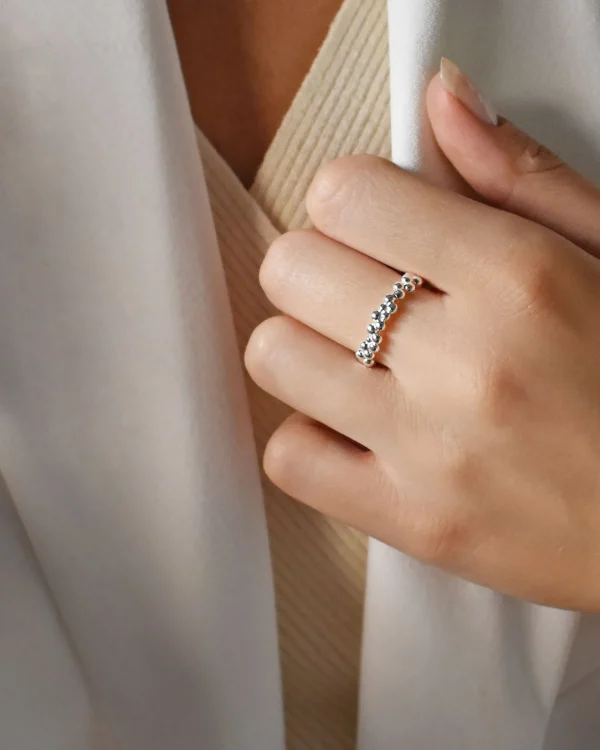 Drops ring silver