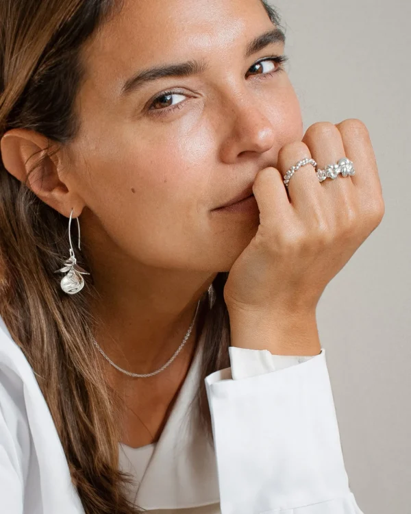 Drops ring silver