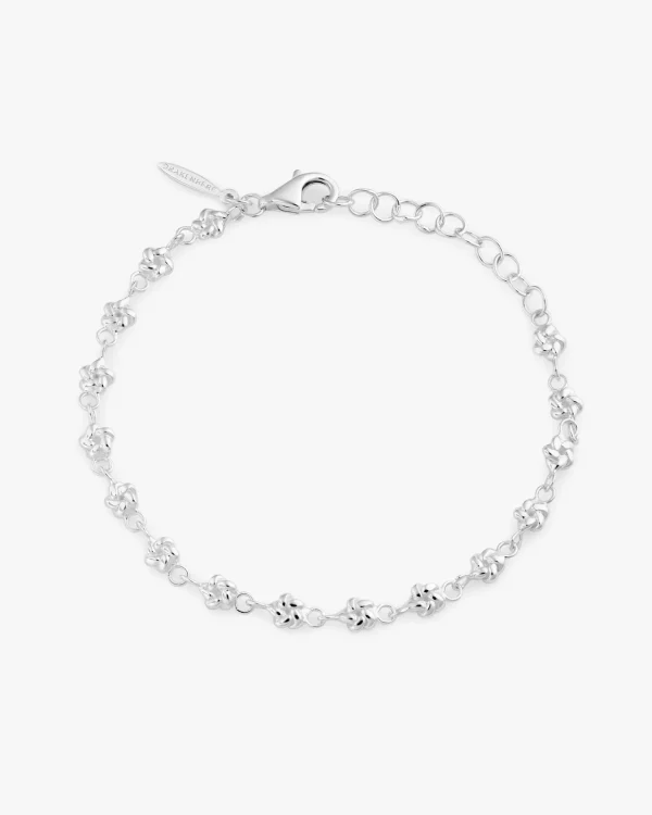 Empower drop chain bracelet silver