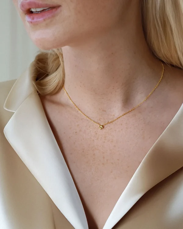 Empower drop necklace gold