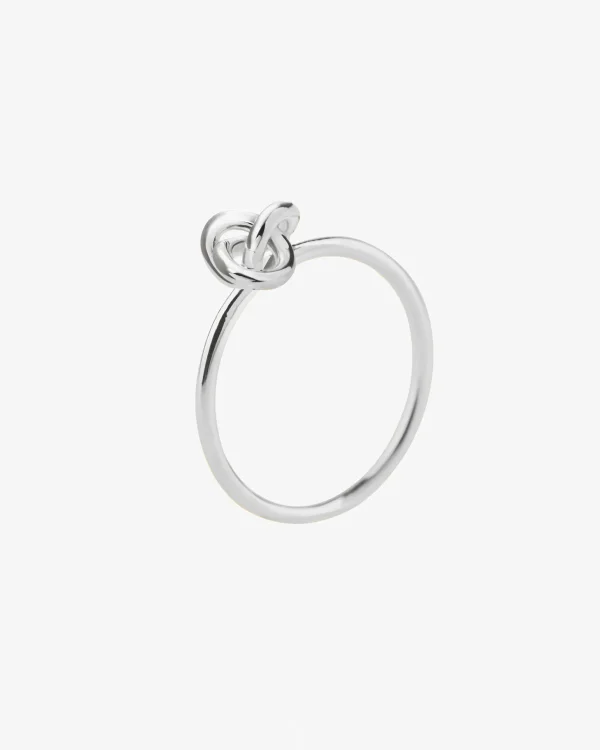 Le Knot drop ring silver