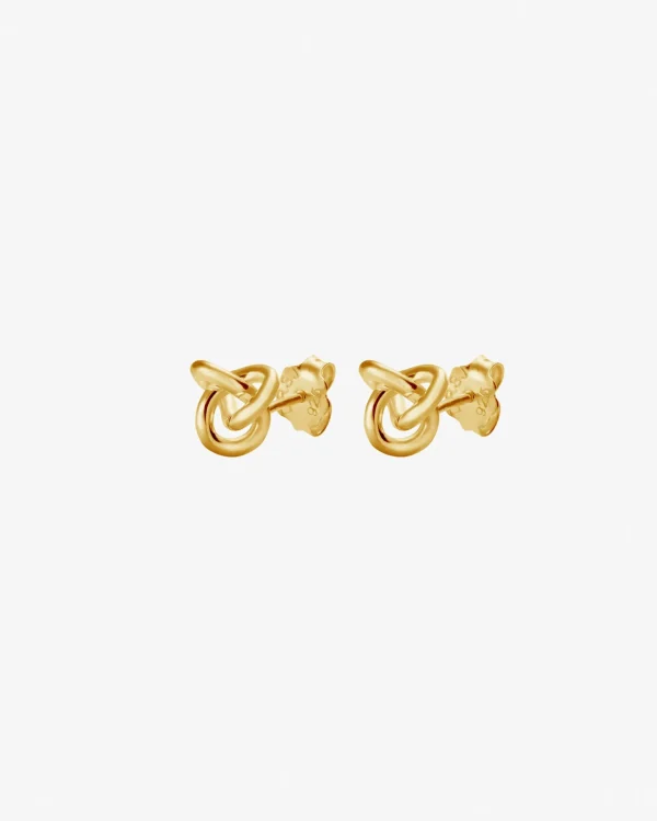 Le Knot drop studs gold