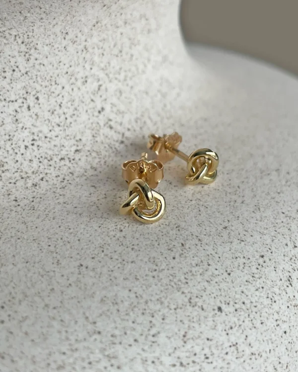 Le Knot drop studs gold