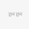 Le Knot drop studs silver