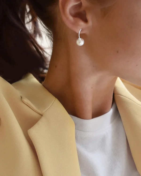 Le Pearl studs silver