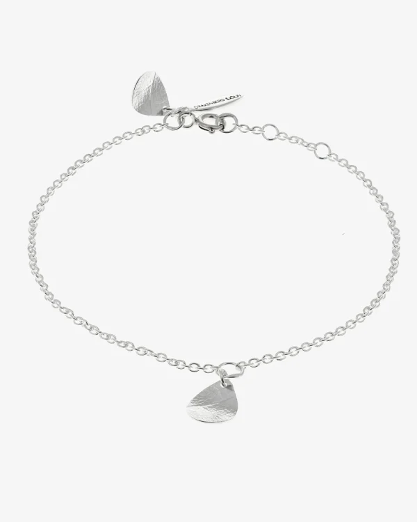 Leaf drop bracelet silver