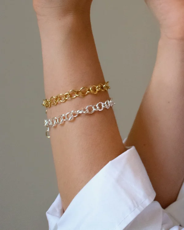 Les Amis drop chain bracelet gold