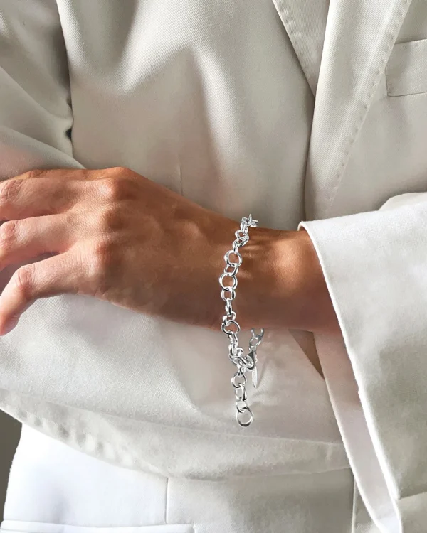 Les Amis drop chain bracelet silver