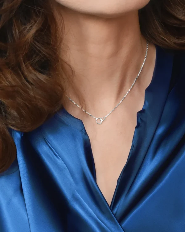 Les Amis drop necklace silver