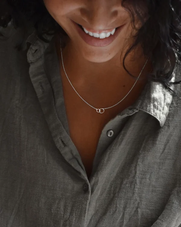 Les Amis drop necklace silver