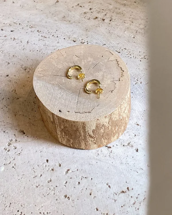 Les Amis small hoops gold