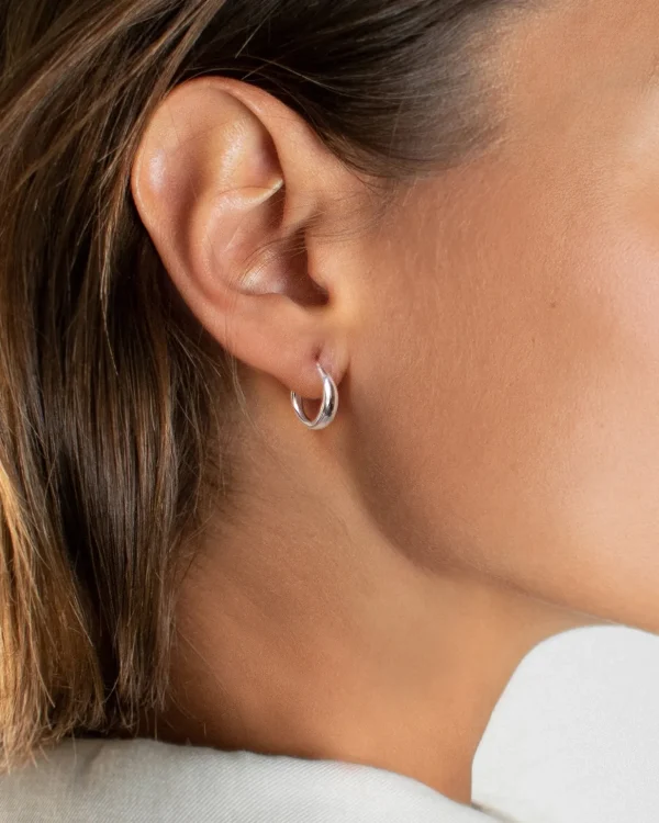 Les Amis small hoops silver