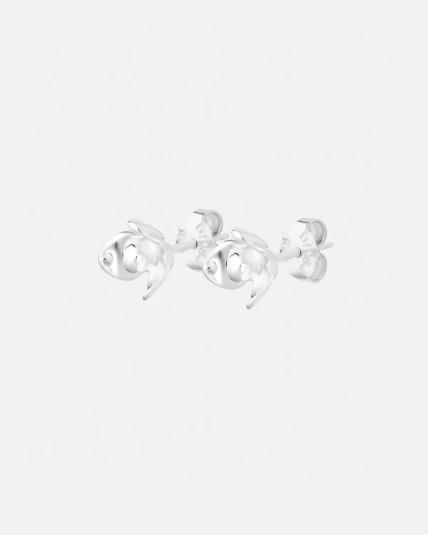 Lotus studs silver