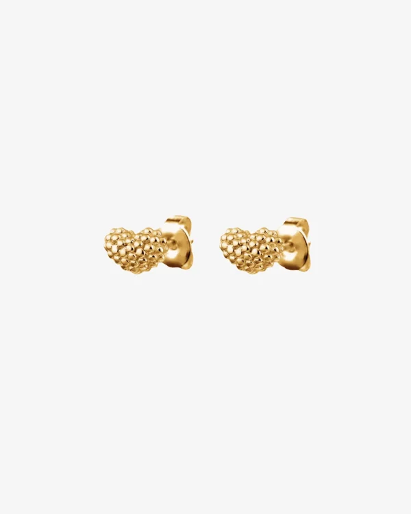 Love bubble studs gold