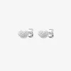 Love bubble studs silver