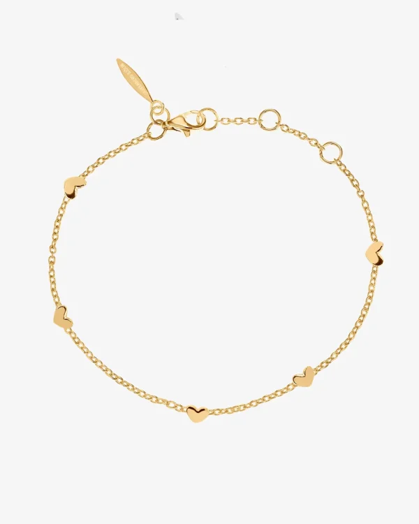 Loving Heart drop full bracelet gold
