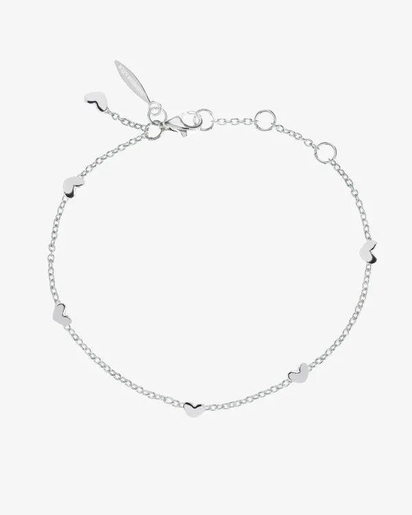 Loving Heart drop full bracelet silver
