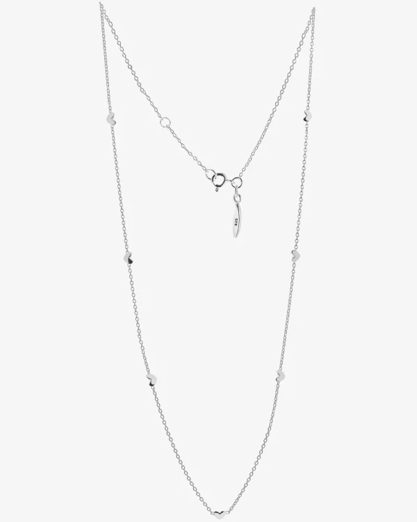 Loving Heart drop full necklace silver
